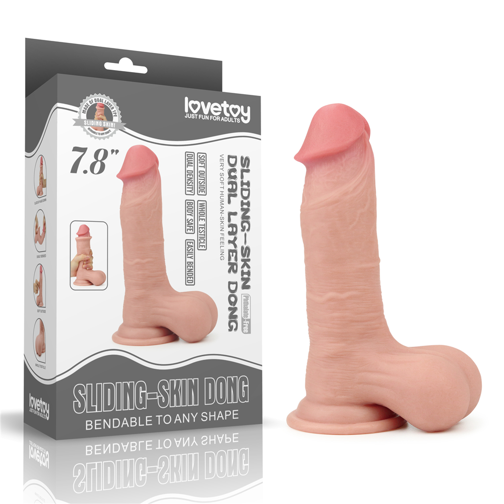 Sliding Skin Dual Layer Dong 7.8 Inches
