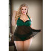 Curve Fantasy Lingerie Sonia Halter Tie Back Babydoll - 3x/4x